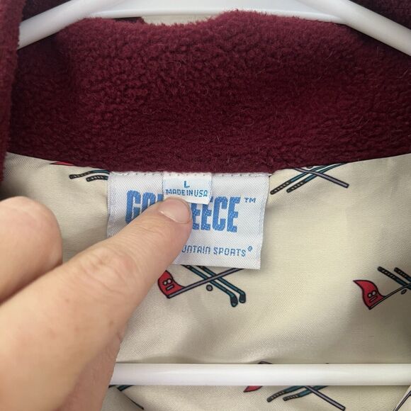 Sun Mountain Sports Women’s Vintage Golfleece Buffalo Hill 1993 Sz‎ Large Maroon - Picture 3 of 15